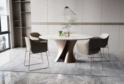 现代餐桌椅组合3D模型下载